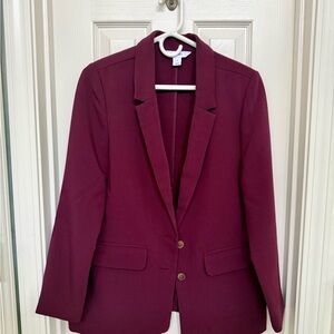 Old Navy Burgundy Women's Blazer for Monochromatic Suit